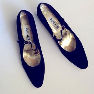 Pancaldi, Made in Italy, Black Suede Shoes 9AA